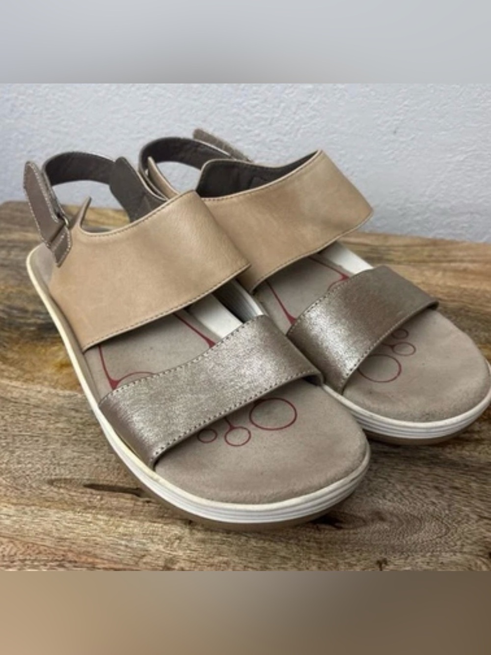 Bionica Yolanda Leather Wedge Platform Slingback Comfort Sandal Sz 8 M
